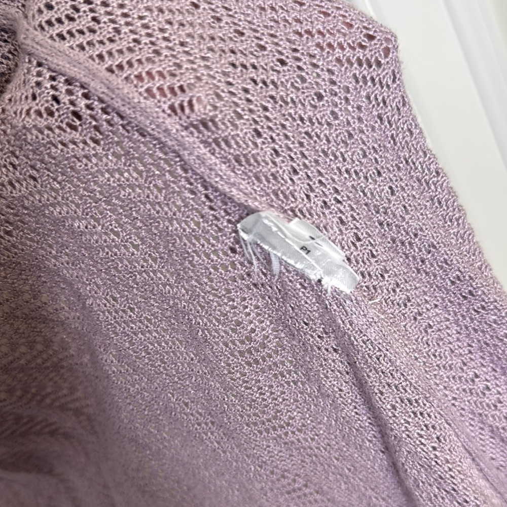 White House Black Market Purple Duster Cardigan Sweater - Picture 6 of 9